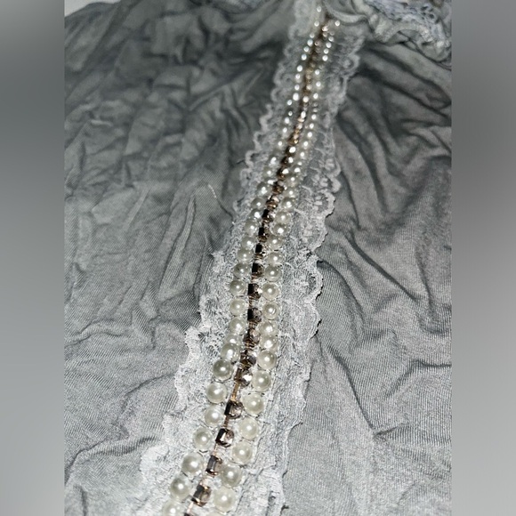 NWT Anthropologie Brand POL Boho Camisole with Sparkle and Tulle Embellishments - Picture 3 of 6